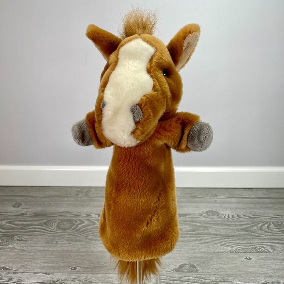The Puppet Company Brown Pony Horse Long Sleeve Plush Stuffed Animal Pretend Toy - Picture 4 of 12